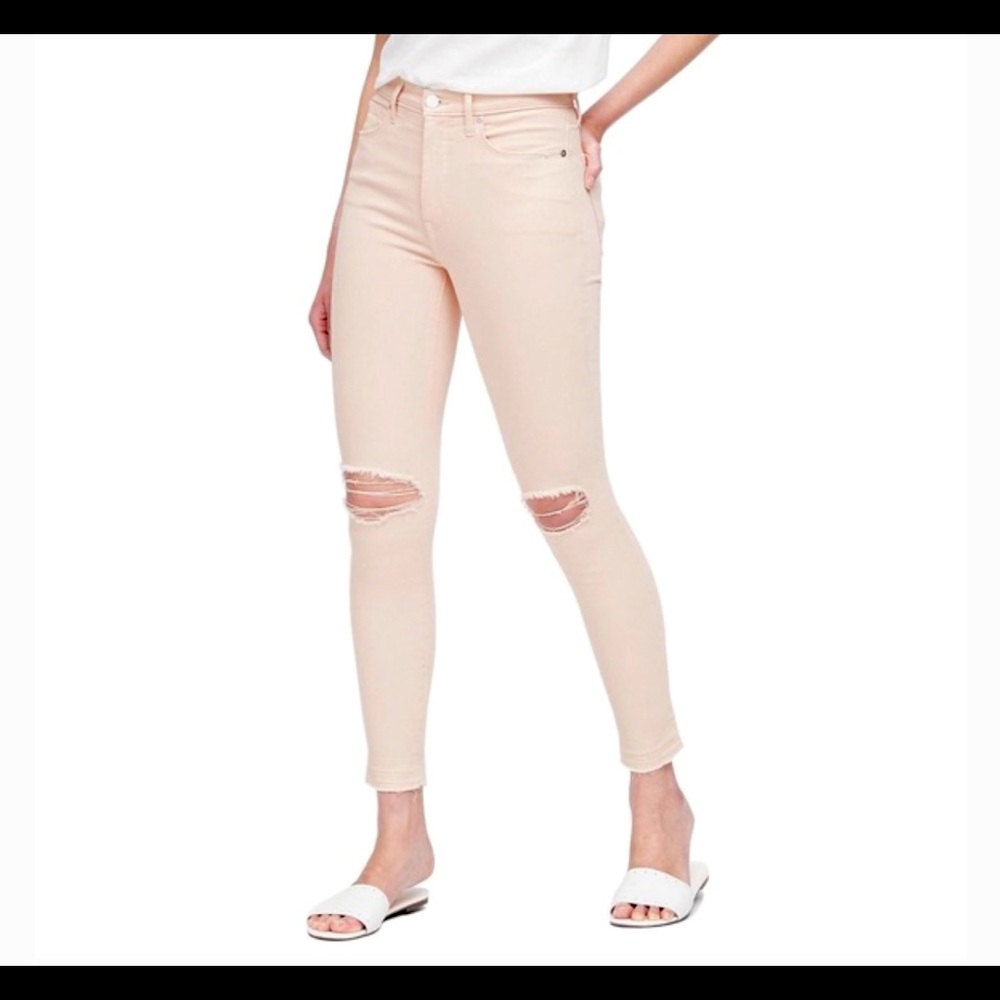 Banana Republic High-Rise Skinny Jeans Blush 24P NWT